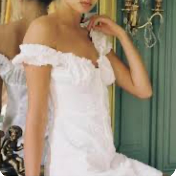 NWT O.P.T. White Ethereal Floral Embroidered Cap Sleeve Mini Dress - Picture 10 of 16